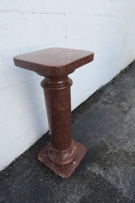 Marble Flower Plant Statue Stands Tables a Pair 5659 gallery