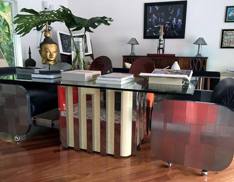 Glass Top Cityscape Dining Table Paul Evans gallery