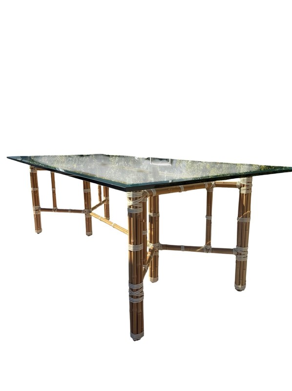 McGuire Organic rectangular Bamboo Dining Table gallery