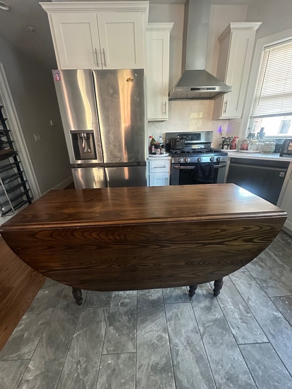 antique solid oak wood foldable dining table for up to 10 people gallery