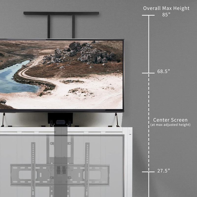 Motorized TV Stand for 37 to 77 Inch Screens, Vertical Lift Television Stand wit gallery