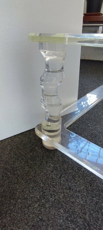 Coffee table in Lucite structure and glass by the French house Maison Romeo gallery