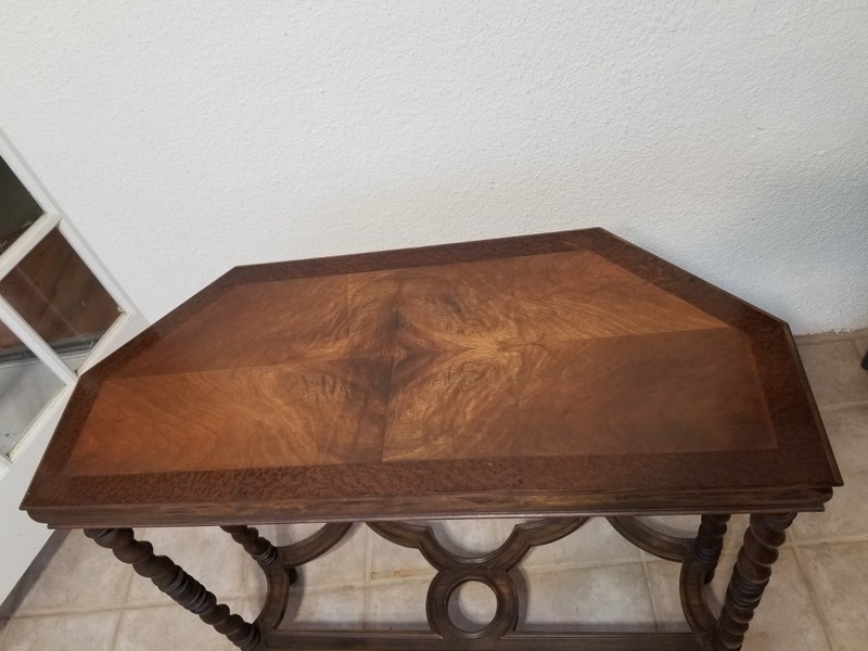 Antique Mahogany & Burl English Barley Twist Parlor Table Exceptional FREE SHIP gallery
