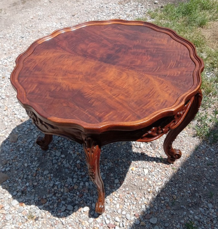 Walnut Book Match Veneer Coffee Table (CT-424)