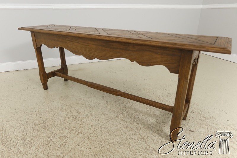 55516EC: Viking Oak Carved Console Sofa Table by ROM WEBER gallery