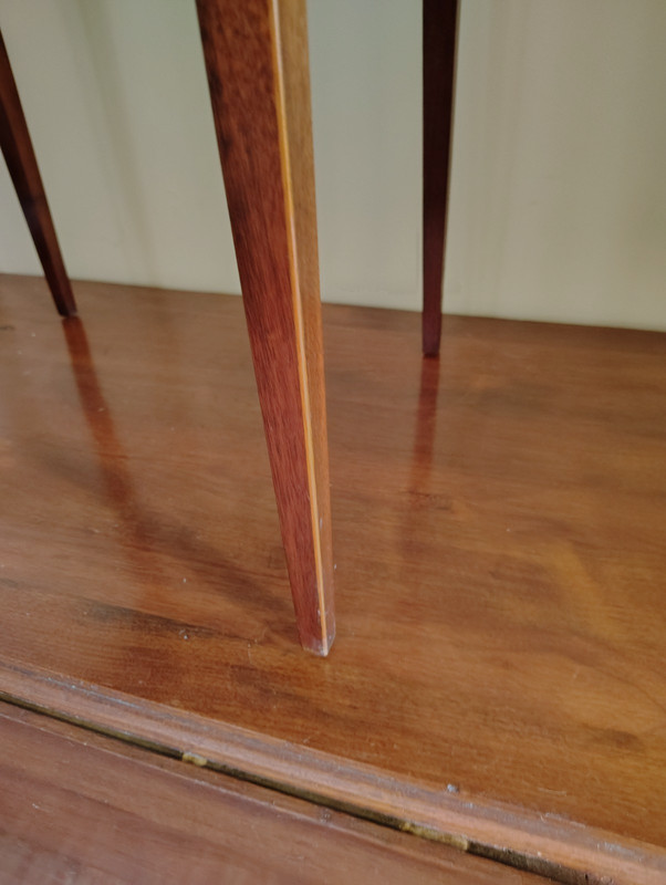 2-Day Sale. VTG Brandt Nesting Tables Set of 3 Mahogany -Signed & Label. gallery