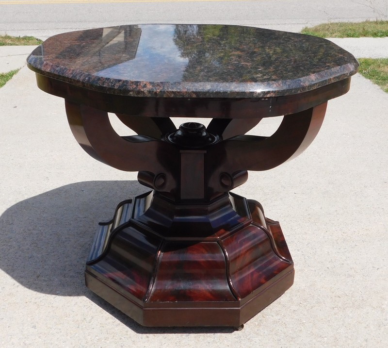 Mahogany Empire Center Table circa 1840 gallery