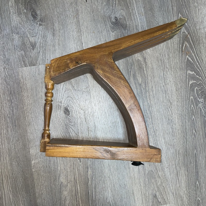 VTG Mid-Century Modern Spider Leg Tray Table Folding Base Brass Tips No Tray MCM gallery
