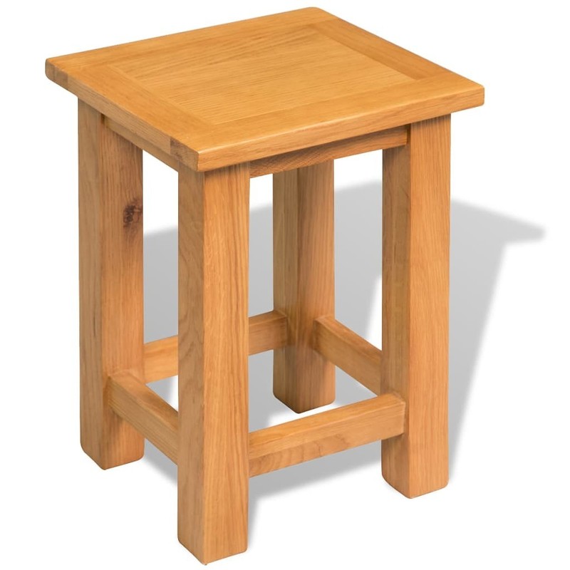End Tables 2 Pcs Wooden Side Table Bedroom Bedside Table Solid Oak Wood vidaXL