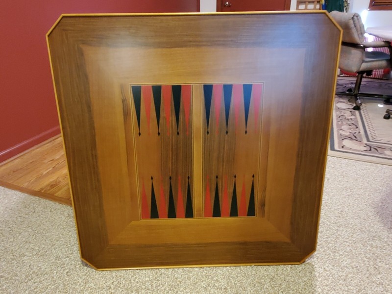 Expandable Wooden Inlay Game Table gallery