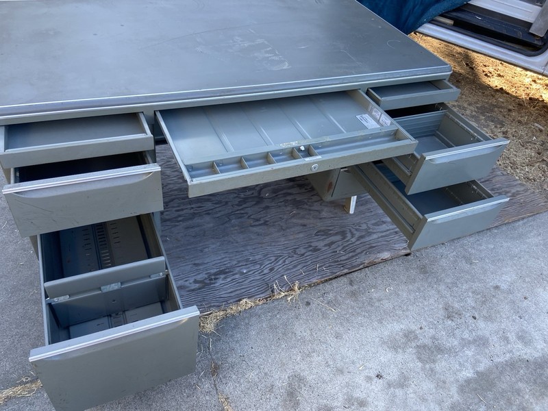 Vintage General Fireproofing Co. Tanker Desk Table- Mid Century gallery