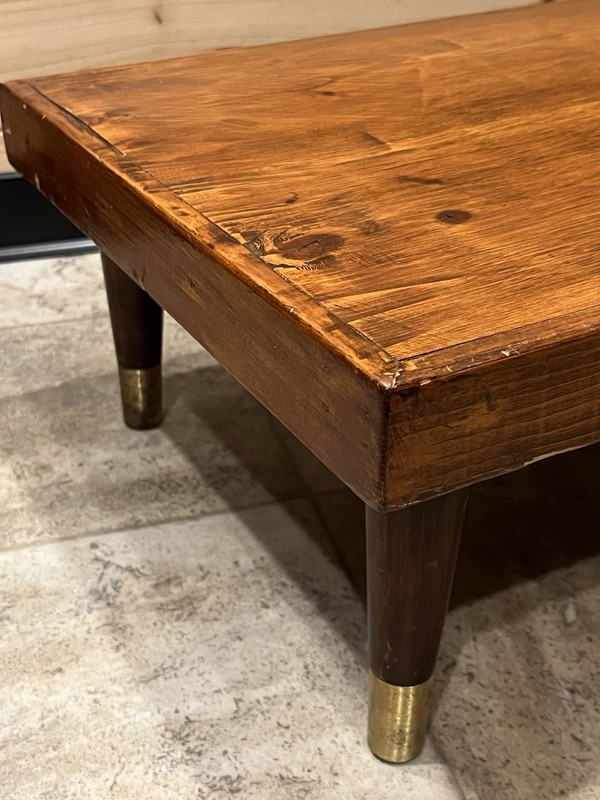 1950s Mid Century Modern Wood Irregular Small Table gallery
