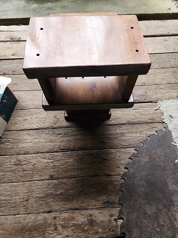 Vintage Solid Pine Log Cabin Ski lodge Side Table Or Bench One Of Pair gallery