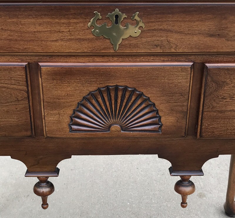 1980'S STATTON PRIVATE COLLECTION OXFORD ANTIQUE CHERRY 4 DRAWER TABLE gallery
