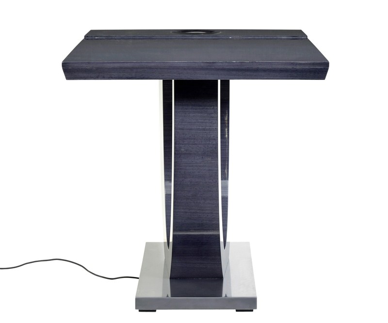 BESPOKE MODERN GREY SYCAMORE KAELO WINE BAR TABLE gallery
