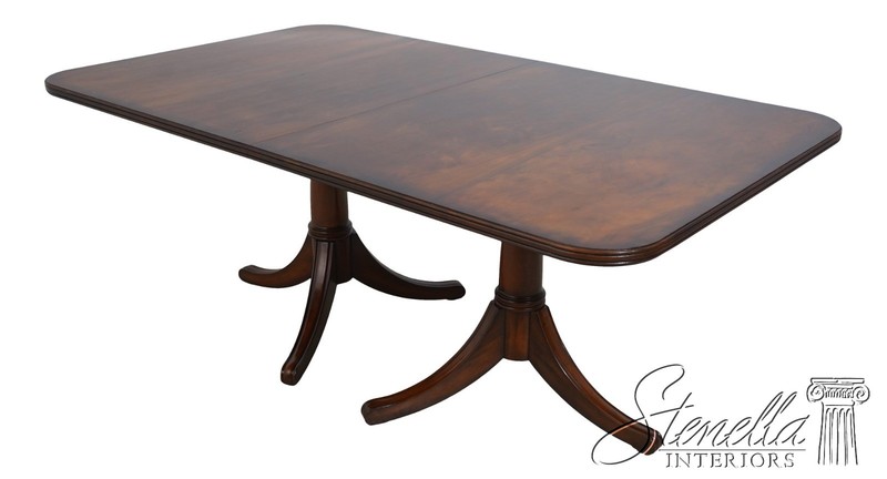 L70384: MAITLAND SMITH Mahogany Double Pedestal Dining Table
