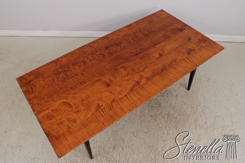 L72590: Benchmade Tiger Maple Large Farmhouse Dining Tavern Table gallery