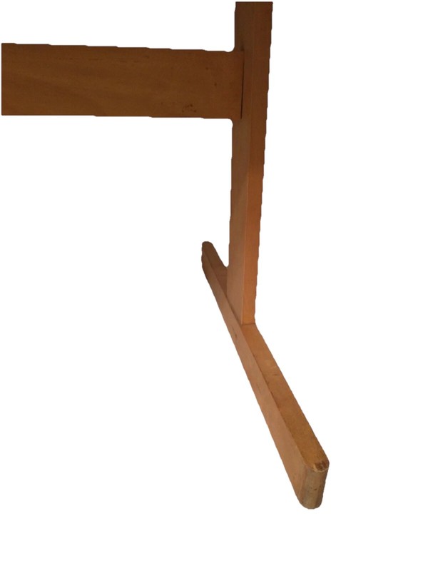 Vintage EDSBY VERKEN Mid Century Danish Modern Dining Table Birch w Extension gallery