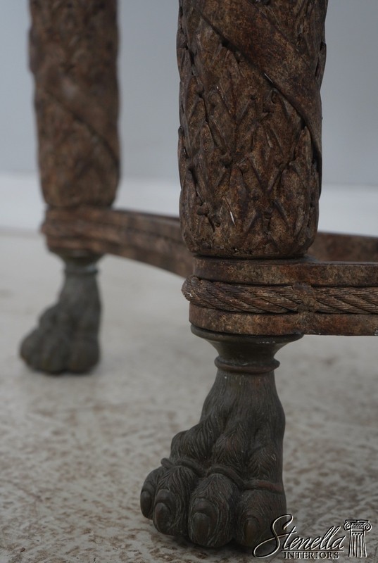 72671: MAITLAND SMITH Bronze Neoclassical Console Table w. Stone Top gallery
