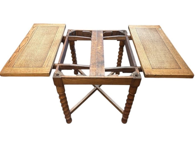 Antique pub draw-leaf Barley Twist Solid Wood Table gallery