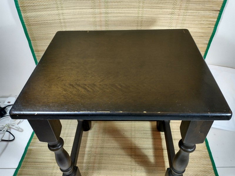 Vintage Set of 3 Nested Tables - Dark Veneered Oak - Heavy gallery