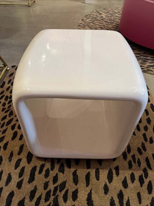 Vintage Italian Lacquer Fiberglass Side Table gallery
