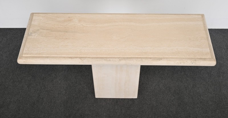 Travertine Console Table, 1980s gallery