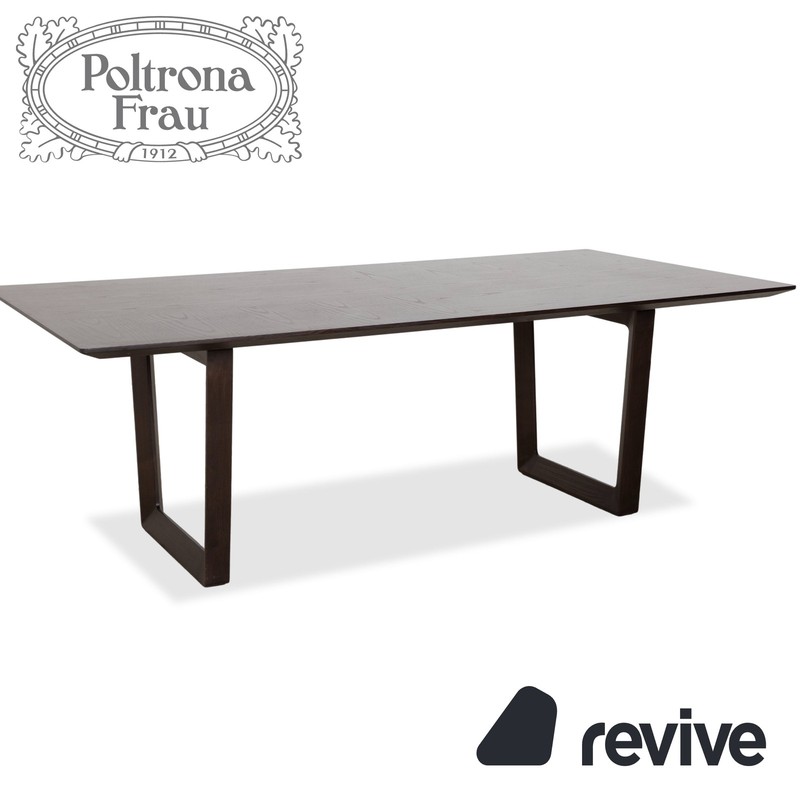 Poltrona Frau Wooden Dining Table Dark Brown, Modern Contemporary
