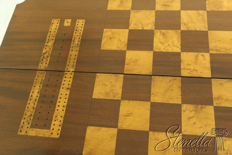 F53549: Period Antique Sheraton Mahogany & Birdseye Maple Games Table gallery