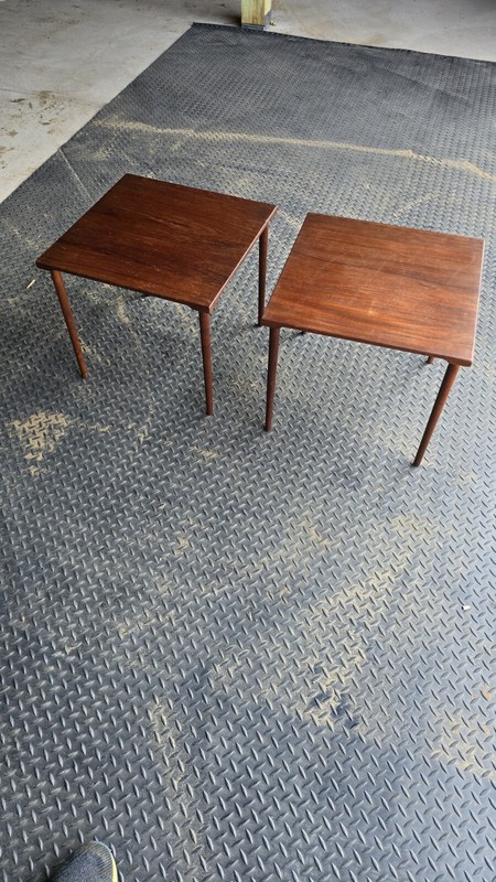 Pair Mid Century John Stuart Side End Tables