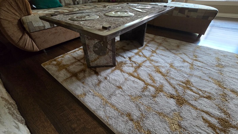MARBLE FOSSIL COFEE TABLE FROM MOROCCO gallery