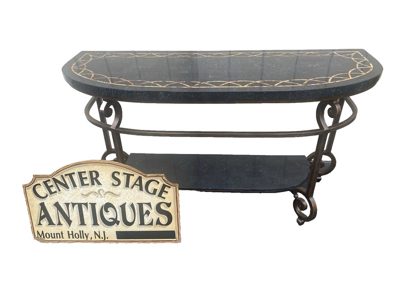 65584 Decorator Marble Top Console Table Stand Sideboard Server