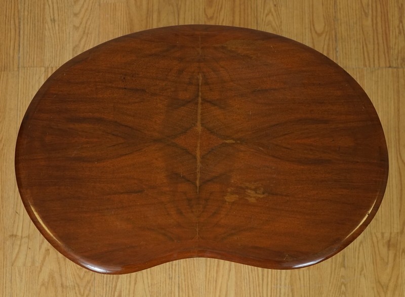 GORGEOUS KIDNEY ART DECO HARDWOOD SIDE END PLANT TABLE gallery
