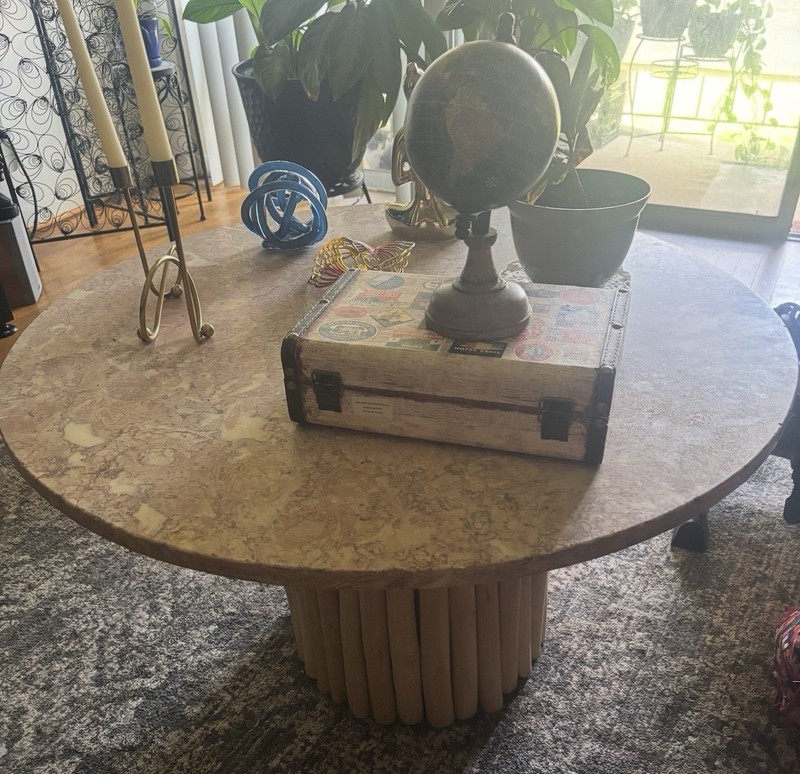 Pink Portuguese Marble Table Top