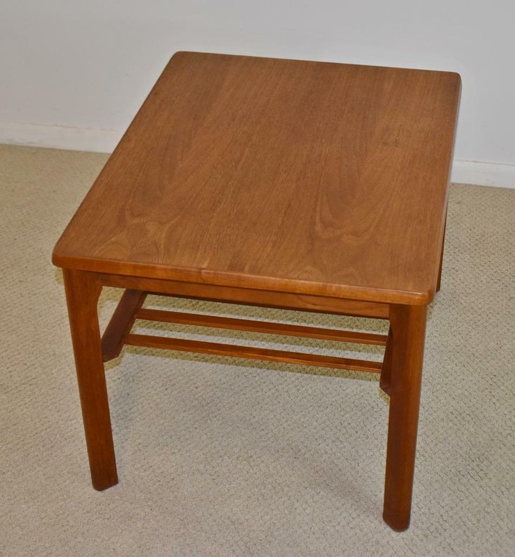 Mid Century Modern Danish Teak Side Table Magazine Rack Mobelfabrikken Toften gallery