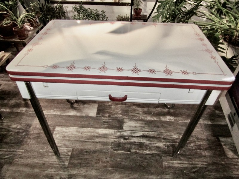1940's Porcelain Enamel Kitchen Table