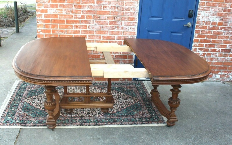 French Walnut Gothic Renaissance Table | Antique Dining or Kitchen Table gallery