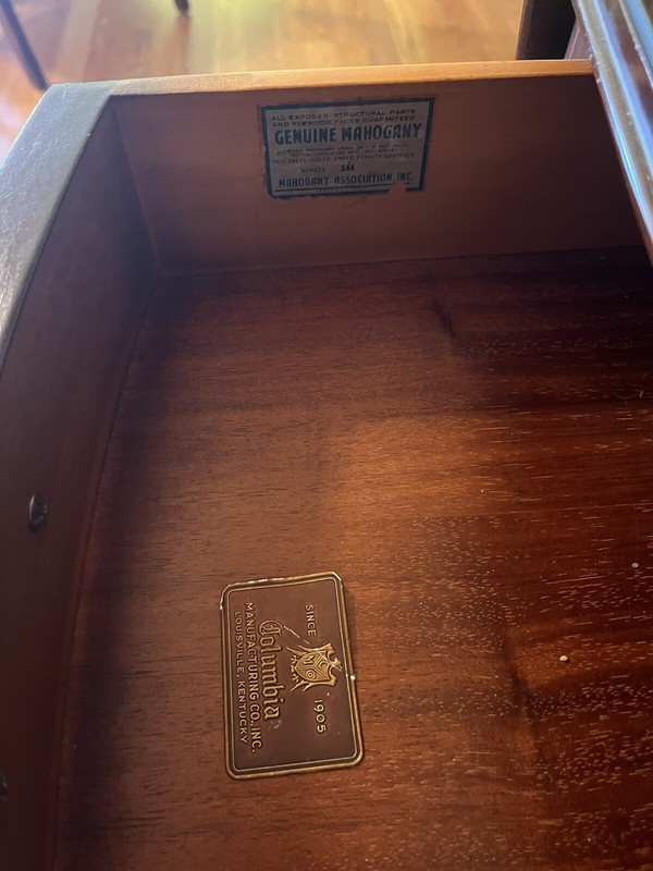 Vintage 1940's 3pc mahogany Coffee table set gallery