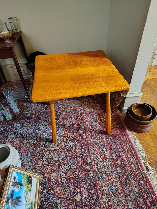 SALE--MCM SOLID Birdseye maple coffee table/ side table gallery