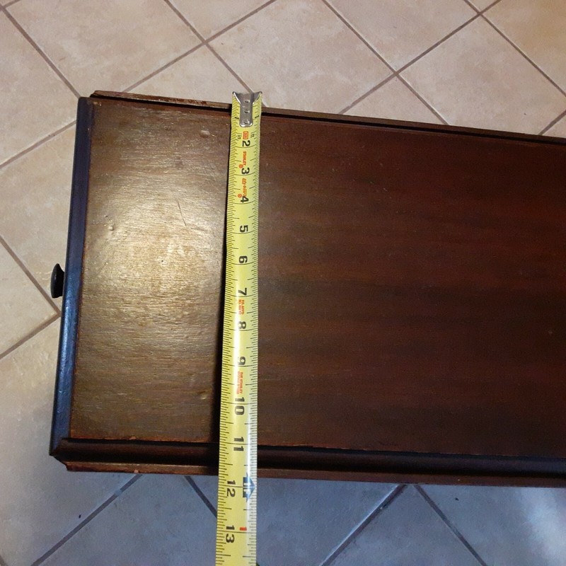 Antique Vintage Wood Drop Leaf Square Gate Leg 42 X 43”~ 29” High gallery