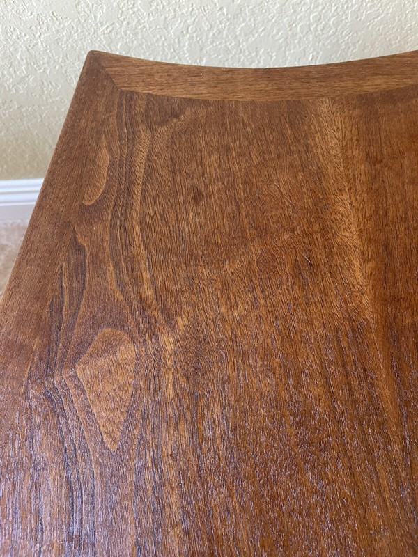 EUC MCM Vtg Lane Walnut Side Table Wedge, Style 997-21 gallery