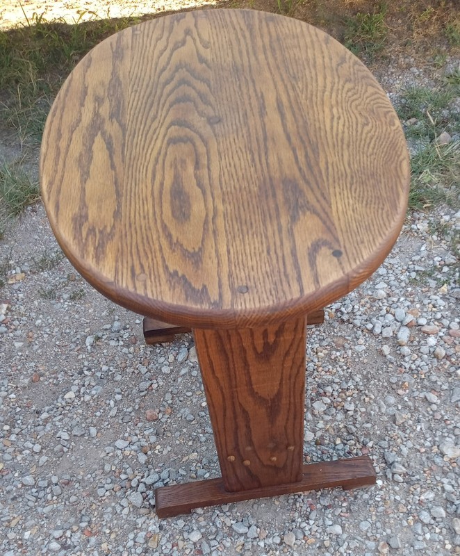 Oval Oak Bookshelf Table / Side Table (BST-8) gallery