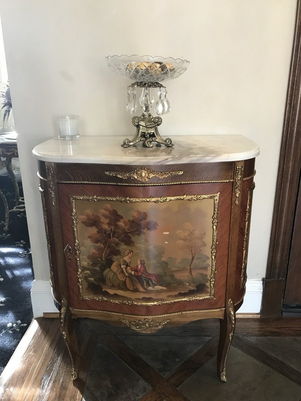 19th Century French Vernis Martin Marble Table Top Antique, Beautiful, $ Negotib