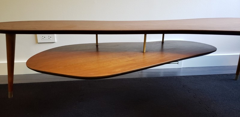 Rare Mid-Century Modern Biomorphic Tiered Coffee Table by James-Philip Co. gallery