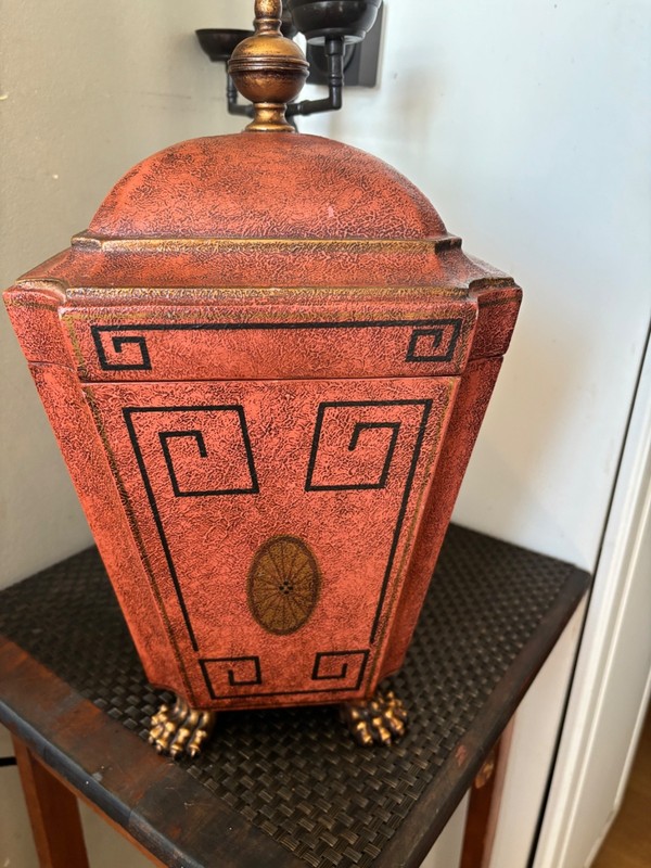 English Regency Style Painted Tole Coal Hod, 16” REPLICA