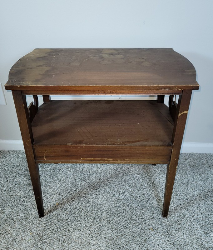 Vintage Mahogany Harp End Table gallery