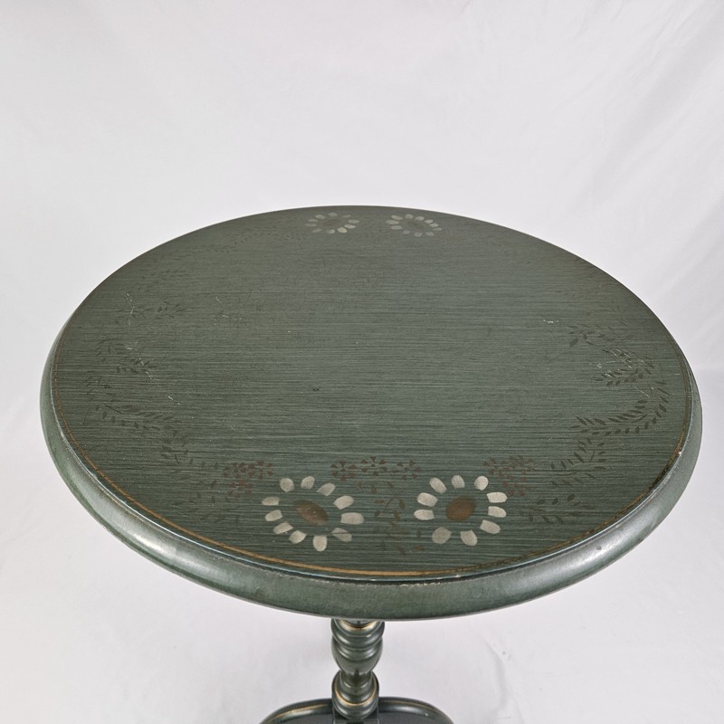 Vintage L Hitchcock Pedestal Table Plant Fern Stand Hand Painted '61 Americana gallery