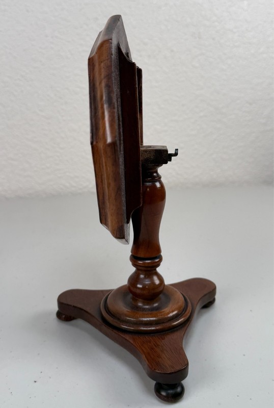Antique English Miniature Inlaid Tilt Top Tea Table Salesman Sample 19th Century gallery