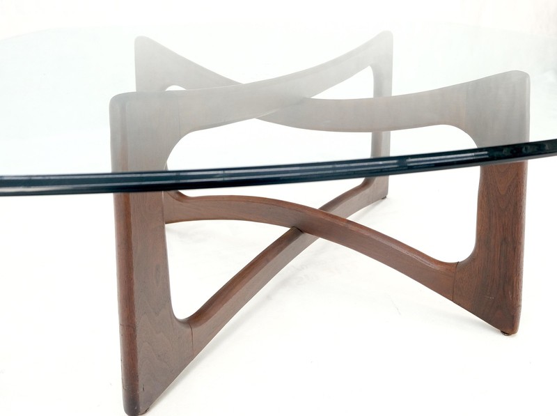 Danish Mid Century Adrian Pearsall Oiled Walnut Rounded Square Coffee Table MINT gallery