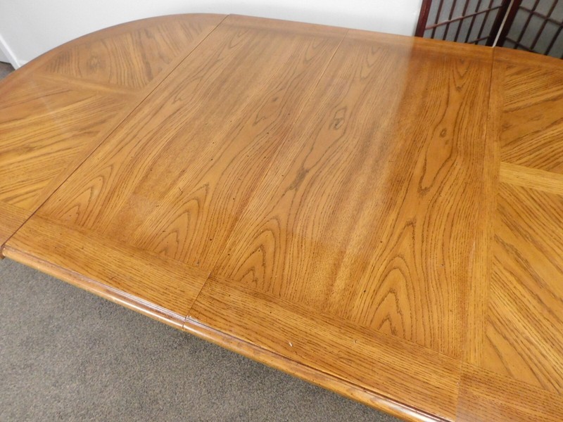 Thomasville Dining Kitchen Table 44"-6.5FT Banquet Burl Walnut French Provincial gallery